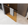 Mexen Kioto+ Paroi de douche avec étagère Walk-in 70 x 200 cm, bronze 8 mm, métal fusil - 800-070-121-95-32