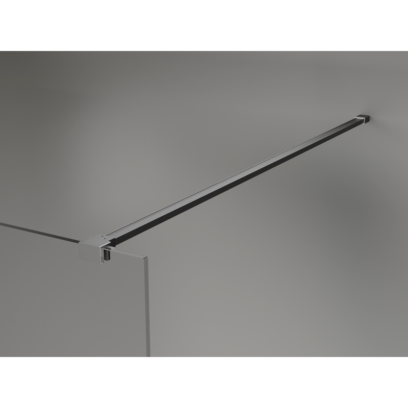 Mexen Kioto+ paroi de douche avec étagère Walk-in 90 x 200 cm, bronze 8 mm, métal gun - 800-090-121-95-32