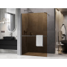 Mexen Kioto+ paroi de douche avec étagère Walk-in 110 x 200 cm, bronze 8 mm, gun metal - 800-110-121-95-32