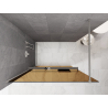 Mexen Kioto+ paroi de douche avec étagère Walk-in 100 x 200 cm, bronze 8 mm, nickel brossé - 800-100-121-97-32