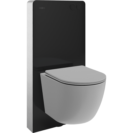 Mexen Lena ensemble mural WC châssis pneumatique Tex Air G avec cuvette WC et abattant à fermeture lente, gris clair mat
