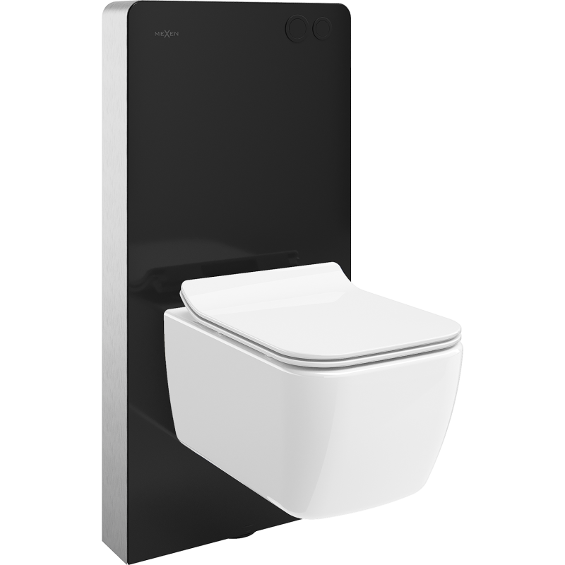 Mexen Stella ensemble mural WC cadre pneumatique Tex Air G avec cuvette WC et abattant à descente progressive, blanc