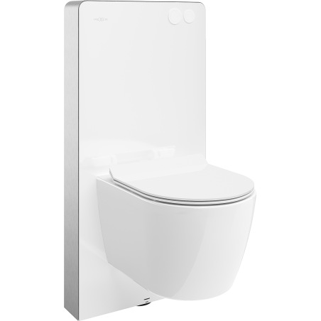 Mexen Carmen ensemble WC mural avec cadre pneumatique Tex Air G avec cuvette WC Tornado et abattant à fermeture lente, blanc -