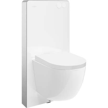 Mexen Lena ensemble WC à montage en surface Tex Air G avec bâti pneumatique, cuvette WC et abattant à fermeture lente, blanc