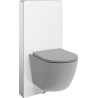 Mexen Lena ensemble sur châssis WC cadre pneumatique Tex Air G avec cuvette WC et abattant à fermeture lente, gris clair mat