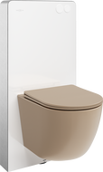 Mexen Lena Ensemble WC sur système pneumatique Tex Air G avec cuvette WC et abattant à descente amortie, cappuccino mat