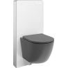 Mexen Lena ensemble encastrable WC châssis pneumatique Tex Air G avec cuvette WC et abattant à fermeture lente, gris foncé