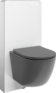 Mexen Lena ensemble encastrable WC châssis pneumatique Tex Air G avec cuvette WC et abattant à fermeture lente, gris foncé