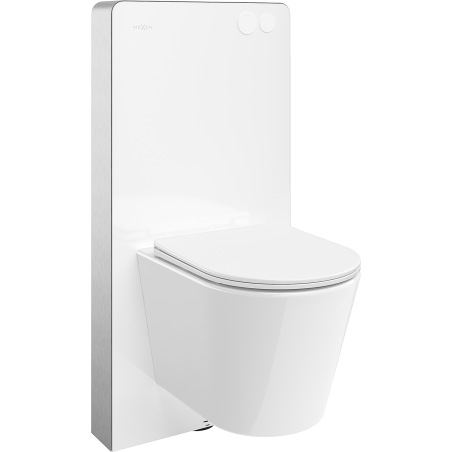 Mexen Rico ensemble encastré WC cadre pneumatique Tex Air G avec cuvette WC Tornado et abattant à descente lente blanc