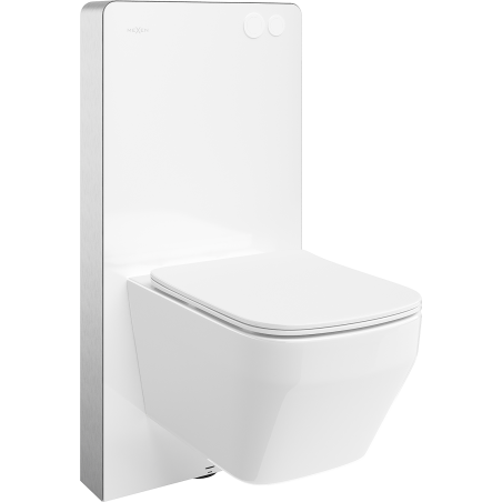 Mexen Riva ensemble mural WC châssis pneumatique Tex Air G avec cuvette WC Tornado et siège à descente lente blanc