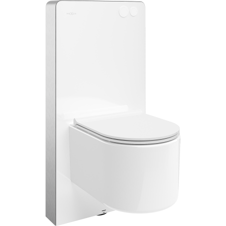Mexen Sofia ensemble WC mural châssis pneumatique Tex Air G avec cuvette et abattant à descente progressive, blanc