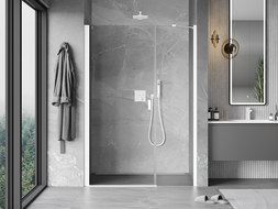 Mexen Mist-B porte de douche pivotante 105 cm, transparent, blanc - 8A2-105-001-20-00
