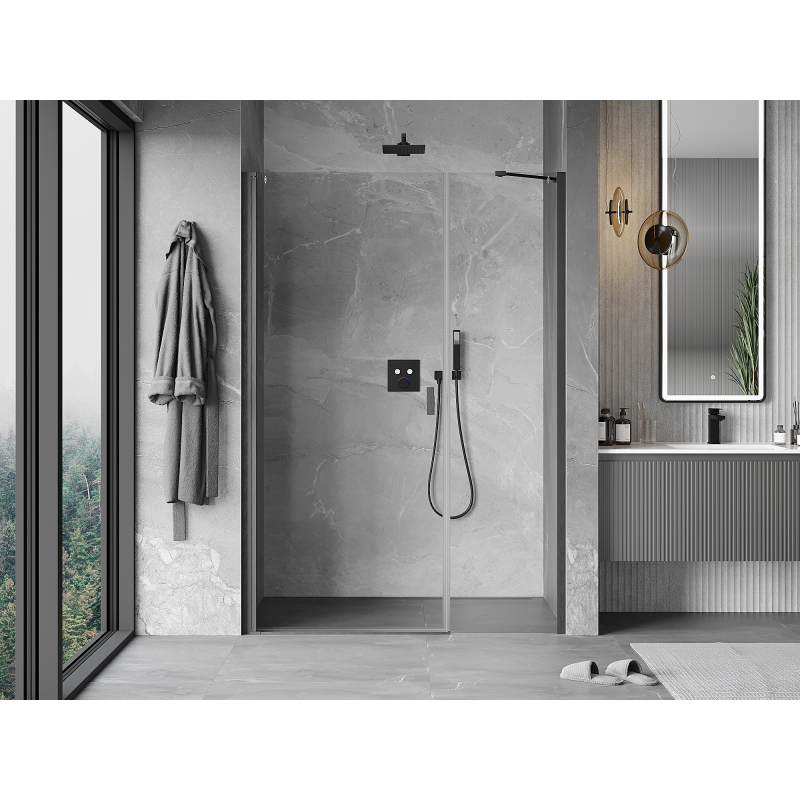 Mexen Mist-B porte de douche pivotante 100 cm, transparent, gris canon brossé - 8A2-100-001-66-00