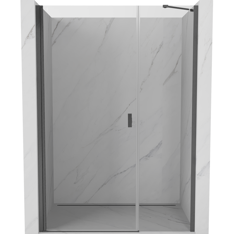 Mexen Mist-B porte de douche pivotante 105 cm, transparente, gris canon brossé - 8A2-105-001-66-00