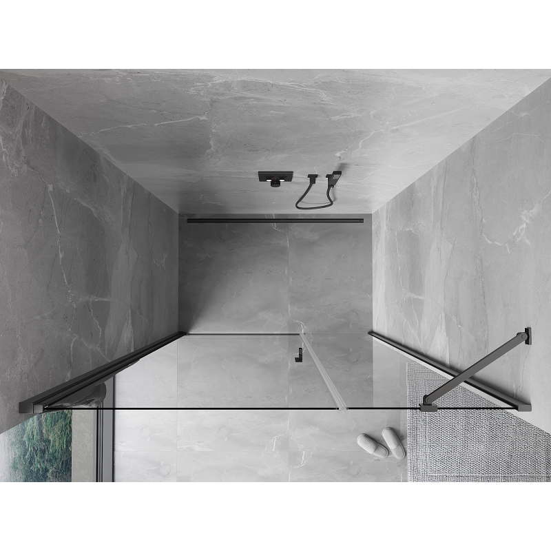 Mexen Mist-B porte de douche battante 95 cm, transparent, métal canon - 8A2-095-001-95-00