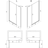 Mexen Mist-B porte de douche pivotante 100 cm, transparent, nickel brossé - 8A2-100-001-97-00