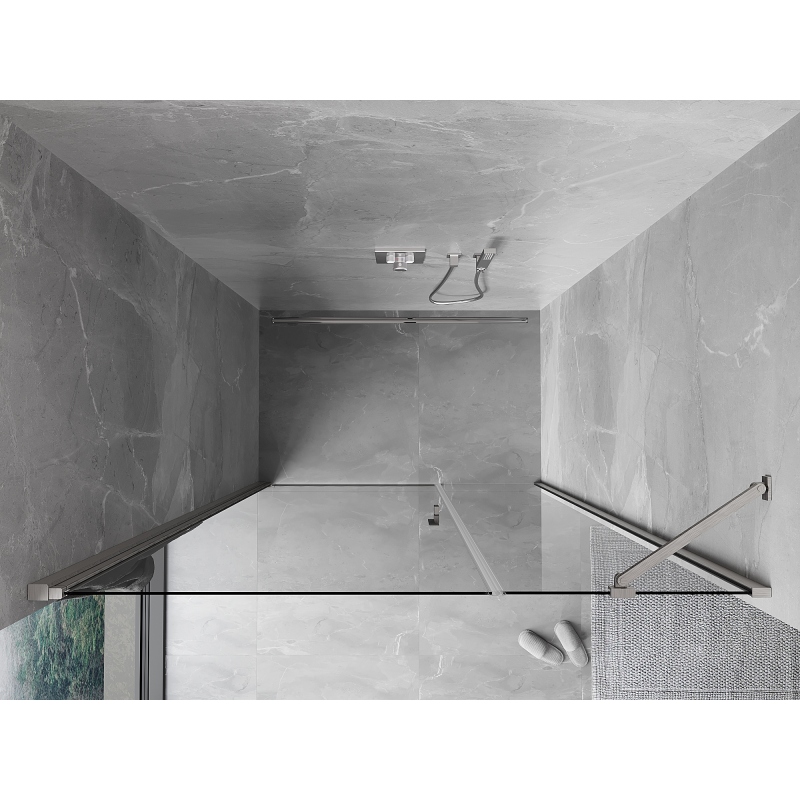 Mexen Mist-B porte de douche pivotante 105 cm, transparent, nickel brossé - 8A2-105-001-97-00