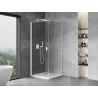 Mexen Mist-B cabine de douche pivotante 70 x 70 cm, transparente, blanche - 8A2T-070-070-20-00