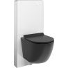 Mexen Lena ensemble WC sur cloisons avec cadre pneumatique Tex Air G avec cuvette WC et abattant à fermeture douce, noir mat