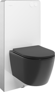 Mexen Carmen ensemble mural WC cadre pneumatique Tex Air G avec cuvette WC et abattant à descente lente, noir mat