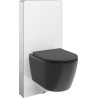 Mexen Carmen ensemble WC en saillie cadre pneumatique Tex Air G avec cuvette WC Tornado et abattant à fermeture lente, noir mat