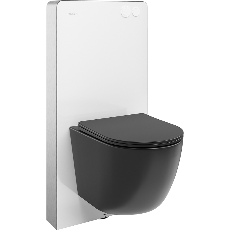 Mexen Lena ensemble WC mural avec châssis pneumatique Tex Air G avec cuvette WC et abattant à descente lente, noir mat