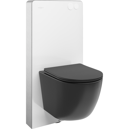 Mexen Lena ensemble de surface WC cadre pneumatique Tex Air G avec cuvette WC Tornado et abattant à descente lente, noir mat