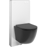 Mexen Lena ensemble de surface WC cadre pneumatique Tex Air G avec cuvette WC Tornado et abattant à descente lente, noir mat