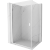 Mexen Mist-B cabine de douche pivotante 80 x 110 cm, transparente, blanche - 8A2T-080-110-20-00