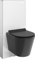 Mexen Rico ensemble encastré WC châssis pneumatique Tex Air G avec cuvette WC Tornado et abattant à descente lente, noir mat