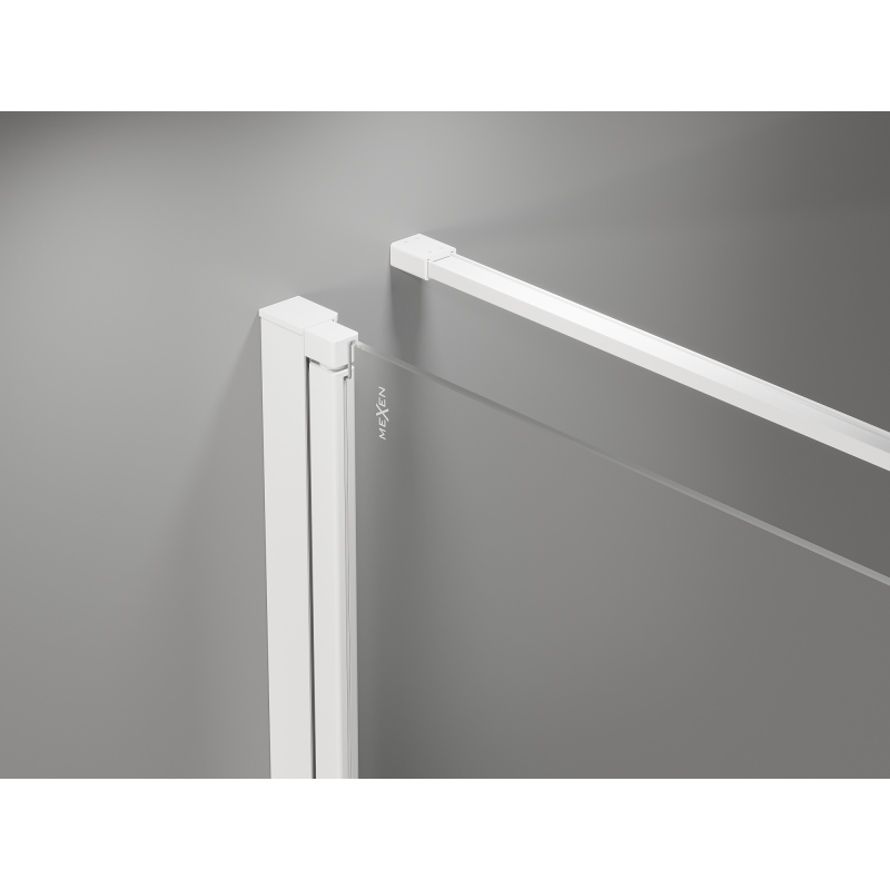 Mexen Mist-B cabine de douche battante 100 x 110 cm, transparent, blanc - 8A2T-100-110-20-00