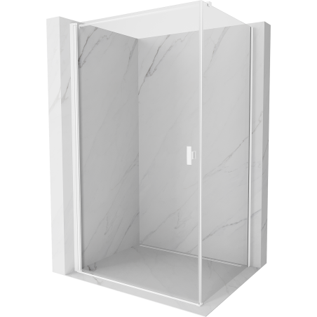 Mexen Mist-B cabine de douche battante 100 x 110 cm, transparent, blanc - 8A2T-100-110-20-00