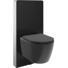 Mexen Carmen ensemble WC en applique avec cadre pneumatique Tex Air G avec cuvette et abattant à descente amortie, noir mat