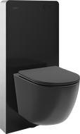 Mexen Lena kit de surface WC châssis pneumatique Tex Air G avec cuvette WC et abattant à descente lente, noir mat