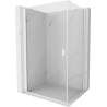 Mexen Mist-B cabine de douche pivotante 90 x 120 cm, transparent, blanche - 8A2T-090-120-20-00