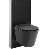 Mexen Rico ensemble encastré WC châssis pneumatique Tex Air G avec cuvette WC Tornado et abattant à descente lente, noir mat