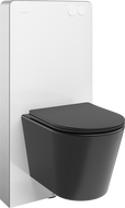 Mexen Rico ensemble mural WC cadre pneumatique Tex Air G avec cuvette WC et abattant à descente assistée, noir mat