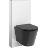 Mexen Rico ensemble WC mural avec châssis pneumatique Tex Air G, cuvette WC Tornado et abattant à descente lente, noir mat