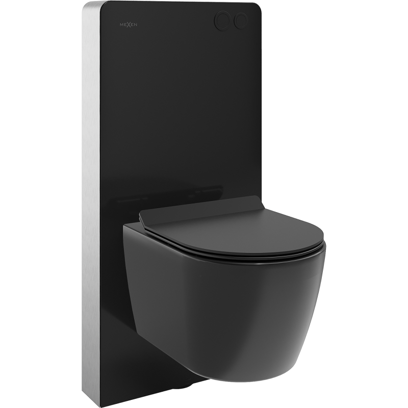 Mexen Carmen ensemble de toilette en applique, châssis pneumatique Tex Air G avec cuvette WC et abattant à descente ralentie,