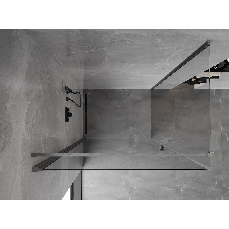 Mexen Mist-B cabine de douche pivotante 70 x 75 cm, transparent, gris canon brossé - 8A2T-070-075-66-00
