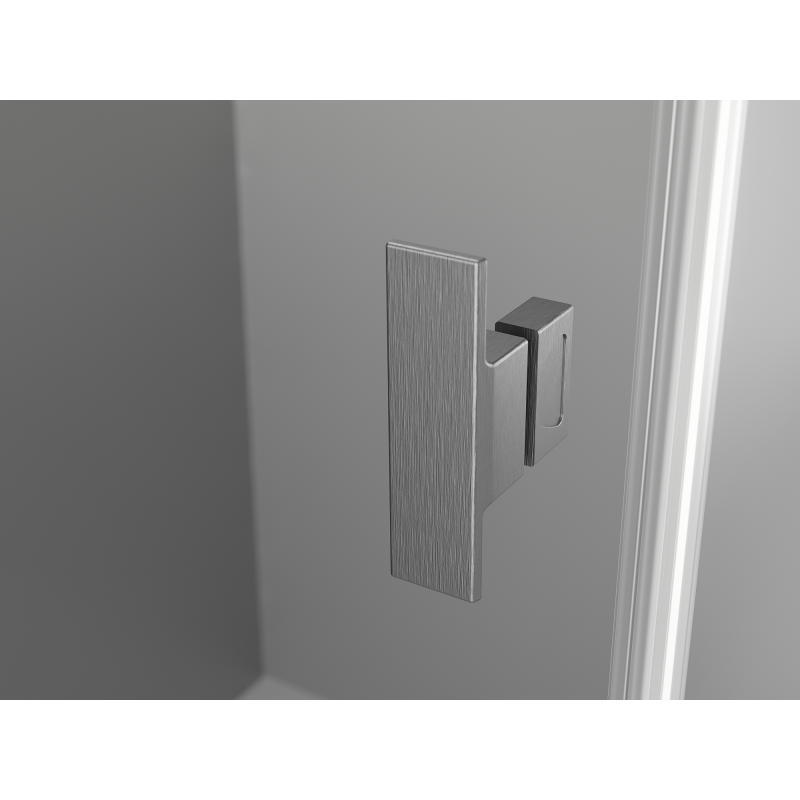 Mexen Mist-B cabine de douche pivotante 75 x 75 cm, transparent, gris fusil brossé - 8A2T-075-075-66-00