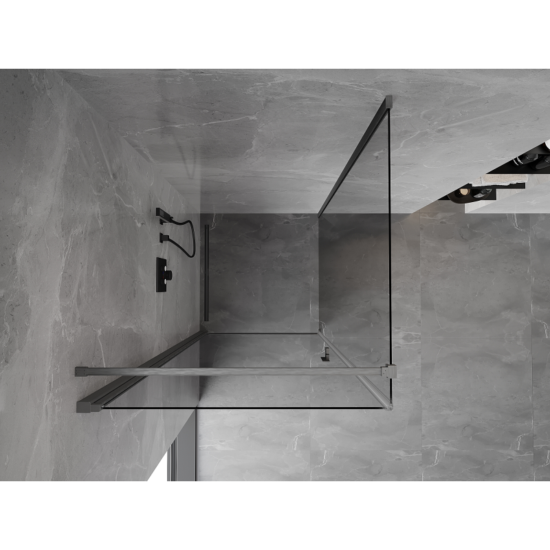 Mexen Mist-B cabine de douche pivotante 80 x 80 cm, transparent, gris canon brossé - 8A2T-080-080-66-00
