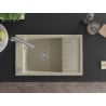 Mexen Elias évier en granit 1 bac avec égouttoir et robinet de cuisine Duero, beige - 6511-69-671600-00