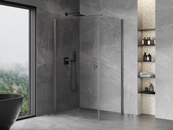 Mexen Mist-B cabine de douche pivotante 100 x 120 cm, transparent, gris gun brossé - 8A2T-100-120-66-00