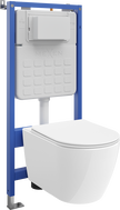 Mexen Rico ensemble encastré WC bâti-support pneumatique Tex Air Slim avec cuvette WC 2.0 Tornado et abattant à descente