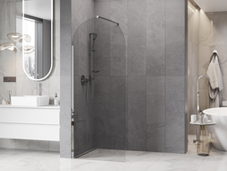 Mexen Kioto-Q paroi de douche Walk-in 80 x 200 cm, transparent 8 mm, chrome - 800-080-101-01-00-Q