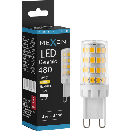 Mexen Aura Ampoule LED G9, 4W, Chaude - 3000K, 480 lm - L121-G9-0430-01
