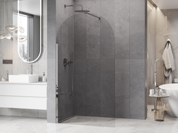 Mexen Kioto-Q Paroi de douche Walk-in 100 x 200 cm, transparent 8 mm, chrome - 800-100-101-01-00-Q