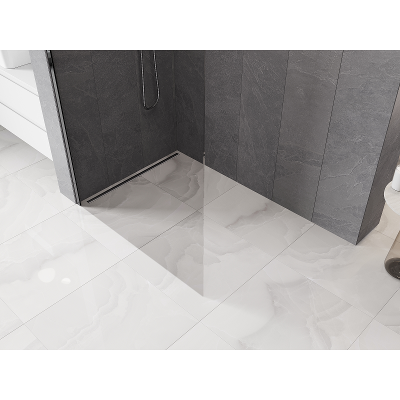 Mexen Kioto-Q paroi de douche Walk-in 110 x 200 cm, transparent 8 mm, chrome - 800-110-101-01-00-Q