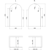 Mexen Kioto-Q paroi de douche Walk-in 110 x 200 cm, transparent 8 mm, chrome - 800-110-101-01-00-Q